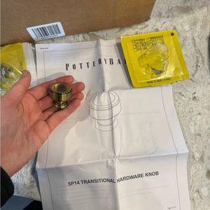 Lot of 19 Pottery Barn Brass Hardware Knobs